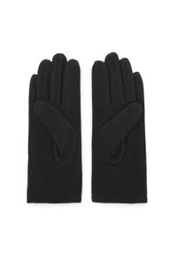 Wittchen - Damskie rękawiczki z puszkiem czarne. Kolor: czarny. Materiał: wełna. Wzór: aplikacja. Sezon: jesień, zima. Styl: klasyczny, elegancki #3