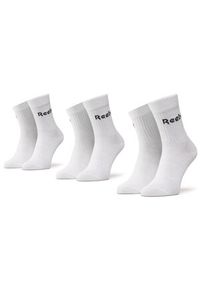 Zestaw 3 par wysokich skarpet unisex Reebok - Act Core Mid Crew Sock 3P GH0332 White. Kolor: biały. Materiał: nylon, materiał, bawełna, elastan, poliester #1