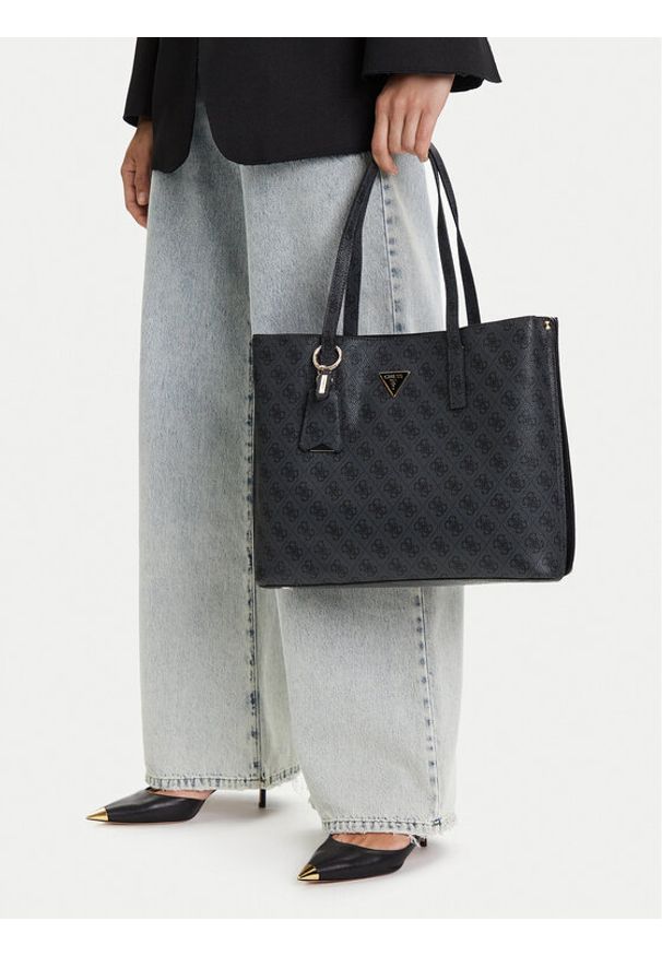 Guess Torebka Meridian II HWSG69 74230 Szary. Kolor: szary. Materiał: skórzane