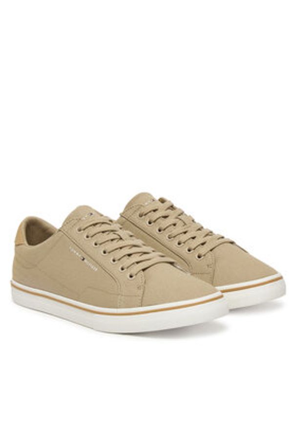 TOMMY HILFIGER - Tommy Hilfiger Tenisówki Vulc Core Long Lace FM0FM05688 Beżowy. Kolor: beżowy. Materiał: materiał
