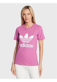Adidas - adidas T-Shirt adicolor Classics Trefoil HK9640 Różowy Regular Fit. Kolor: różowy. Materiał: bawełna