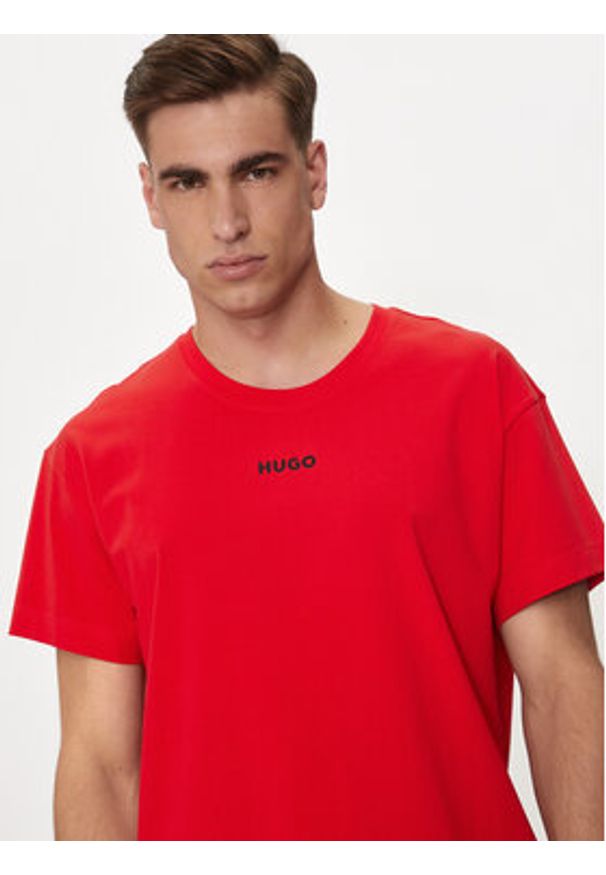 Hugo T-Shirt Linked 50518646 Czerwony Relaxed Fit. Kolor: czerwony. Materiał: bawełna