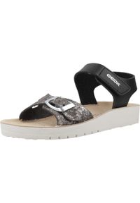 Geox - Sandały GEOX J SANDAL COSTAREI GI Czarny. Kolor: czarny. Materiał: syntetyk, tkanina. Sezon: lato