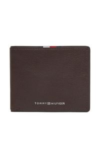 TOMMY HILFIGER - Tommy Hilfiger Duży Portfel Męski Th Corp Mini Cc Wallet AM0AM13739 Brązowy. Kolor: brązowy. Materiał: skóra