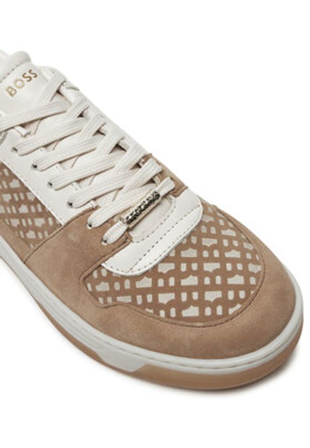 BOSS - Boss Sneakersy Baltimore Tenn Sdnab 50523096 Beżowy. Kolor: beżowy. Materiał: zamsz, skóra