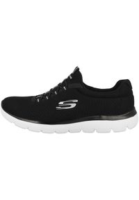 skechers - Buty do biegania damskie Skechers Sneaker Summits. Zapięcie: sznurówki. Kolor: czarny. Materiał: syntetyk, tkanina, materiał. Szerokość cholewki: normalna. Sport: turystyka piesza #1