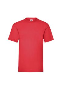 FRUIT OF THE LOOM - Męska Koszulka Valueweight. Kolor: czerwony