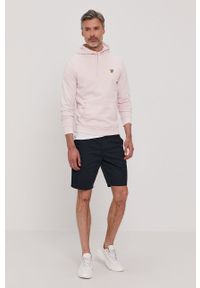 Lyle & Scott - Bluza bawełniana. Okazja: na co dzień. Typ kołnierza: kaptur. Kolor: różowy. Materiał: bawełna. Wzór: gładki, aplikacja. Styl: casual #4