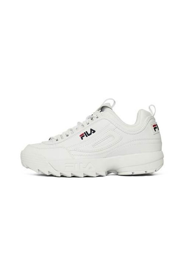 Buty do chodzenia męskie Fila Disruptor Low. Zapięcie: sznurówki. Kolor: biały. Materiał: syntetyk, tkanina, materiał. Szerokość cholewki: normalna. Sport: turystyka piesza