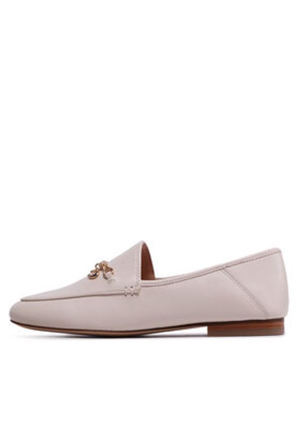 Coach Lordsy Hanna Loafer CB989 Beżowy. Kolor: beżowy. Materiał: skóra