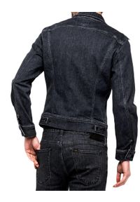 Lee - LEE SLIM RIDER RETRO MĘSKA KURTKA JEANSOWA BASELINE BLACK L89RRGAW 112123902. Materiał: jeans. Styl: retro