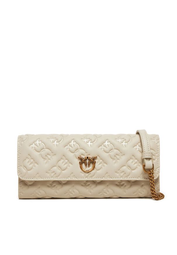 Pinko Torebka Love Tiny Brids Wallet C AI 24-25 PCPL 103765 A1YB Écru. Materiał: skórzane