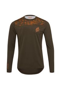 Silvini - Koszulka rowerowa (z długim rękawem) męska SILVINI Men Jersey ELLO. Kolor: zielony, pomarańczowy, wielokolorowy. Materiał: jersey. Długość rękawa: długi rękaw. Długość: długie