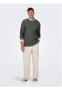 Only & Sons Sweter 22026559 Szary Regular Fit. Kolor: szary. Materiał: syntetyk