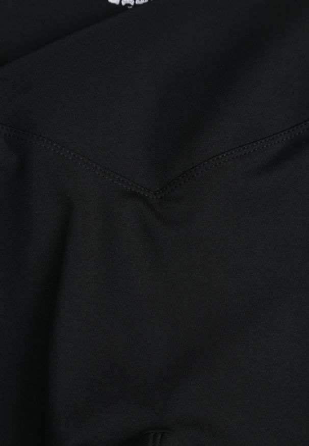 Renee - Czarne Legginsy High Waist o Fasonie Flare Shylenne. Okazja: na co dzień. Stan: podwyższony. Kolor: czarny. Długość: krótkie. Styl: casual