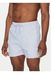 Calvin Klein Swimwear Szorty kąpielowe KM0KM01166 Niebieski Regular Fit. Kolor: niebieski. Materiał: syntetyk