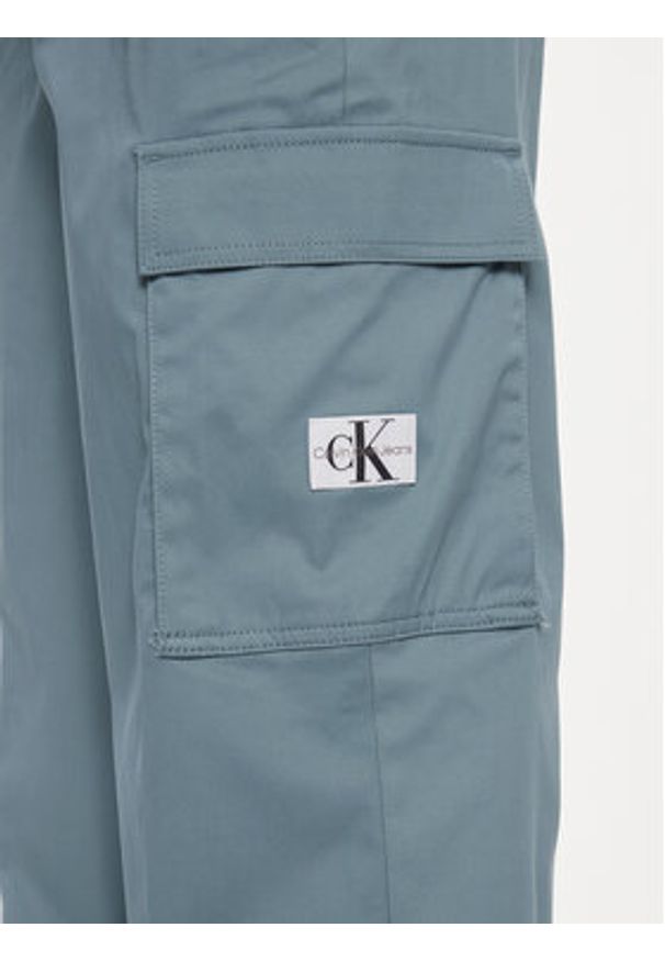 Calvin Klein Jeans Spodnie cargo Cargo Pant J20J222607 Niebieski Regular Fit. Kolor: niebieski. Materiał: bawełna
