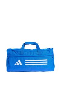 Adidas - Essentials Training Duffel Bag Small. Kolor: niebieski, wielokolorowy, biały. Materiał: materiał