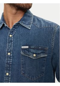 Guess Jeans Koszula jeansowa M4YH55 D5EI1 Granatowy Slim Fit. Kolor: niebieski. Materiał: bawełna #5