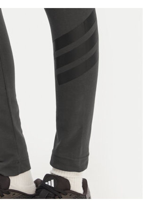 Adidas - adidas Legginsy Future Icons 3-Stripes KD7667 Szary Slim Fit. Kolor: szary. Materiał: bawełna