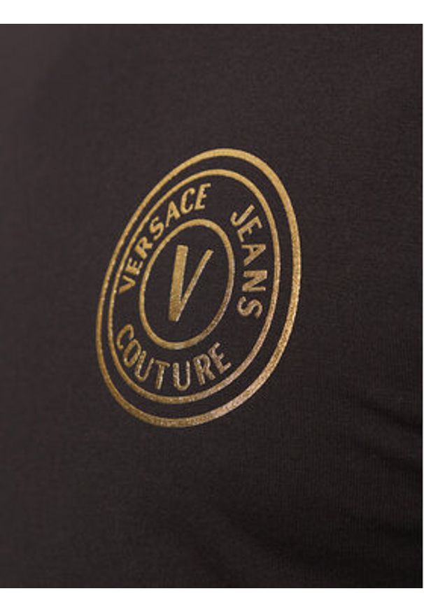 Versace Jeans Couture T-Shirt 78GAHT00 Czarny Regular Fit. Kolor: czarny. Materiał: bawełna