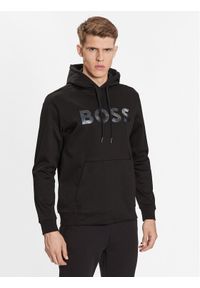 BOSS - Boss Bluza Soody Mirror 50486853 Czarny Regular Fit. Kolor: czarny. Materiał: bawełna