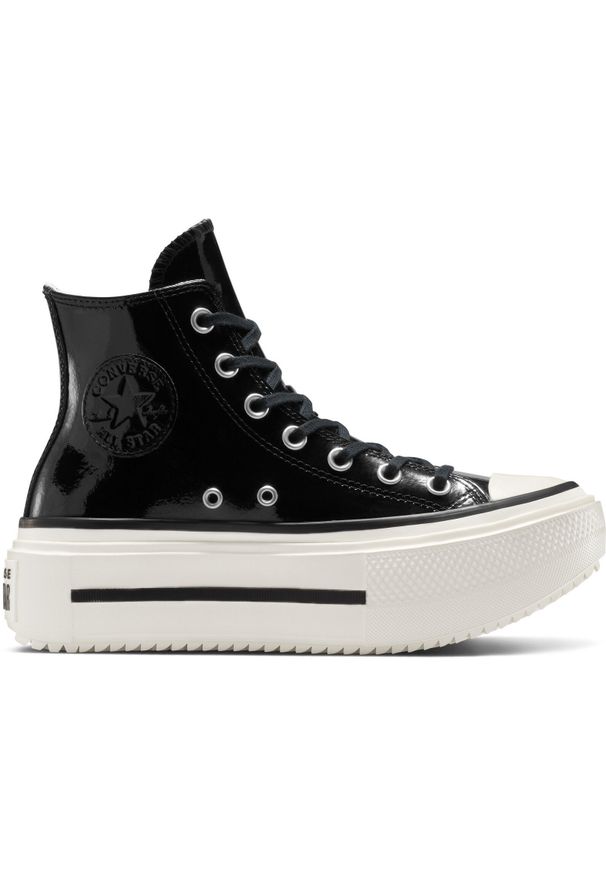 Adidasy Converse Chuck Taylor All Star Lift Double Stack, Dla obu płci. Kolor: czarny. Materiał: skóra ekologiczna, materiał. Model: Converse All Star. Sport: fitness