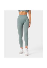 Legginsy fitness damskie Carpatree Rib bezszwowe. Kolor: zielony. Sport: fitness