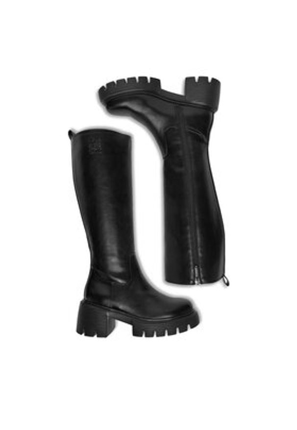 Nine West Kozaki CEO-SUMAYA-01 Czarny. Kolor: czarny. Materiał: materiał, syntetyk