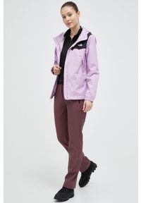 The North Face kurtka outdoorowa Antora kolor fioletowy. Kolor: fioletowy. Materiał: tkanina, włókno, materiał. Długość: długie #2