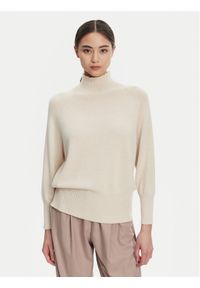 Marella Golf Ismaele 2523366394 Beżowy Oversize. Typ kołnierza: golf. Kolor: beżowy. Materiał: syntetyk