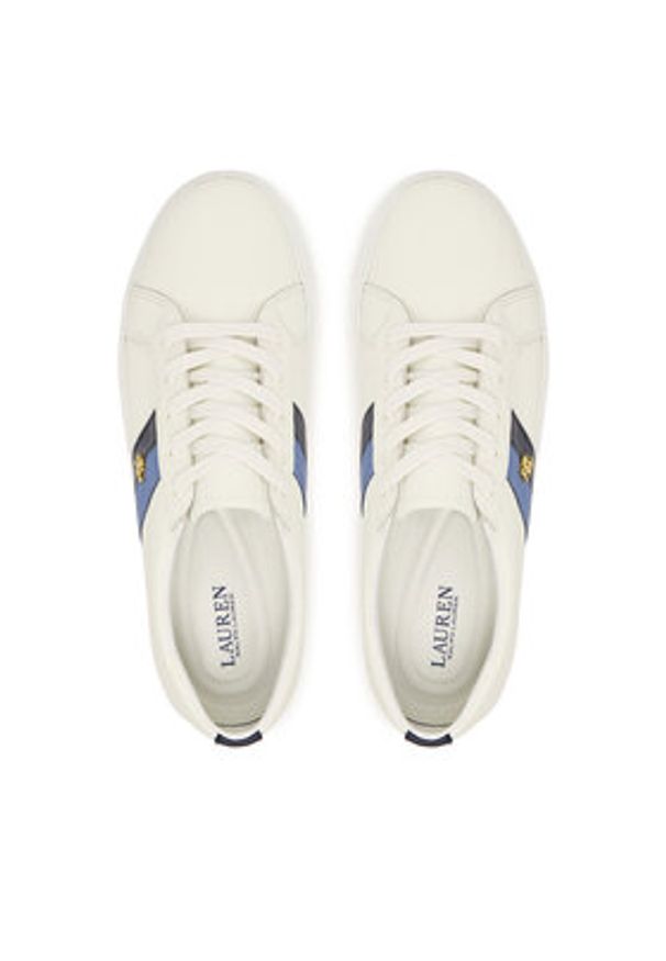 Lauren Ralph Lauren - LAUREN RALPH LAUREN Sneakersy Janson II 802925365009 Biały. Kolor: biały. Materiał: skóra