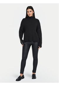 only - ONLY Golf Queenie 15330680 Czarny Loose Fit. Typ kołnierza: golf. Kolor: czarny. Materiał: bawełna #5