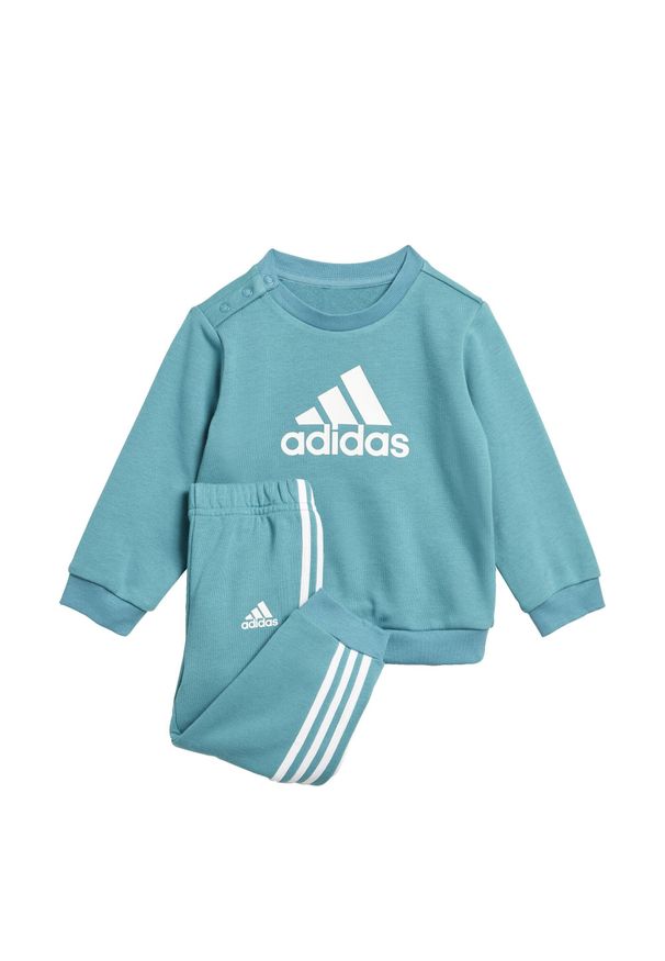 Adidas - Badge of Sport French Terry Jogger. Kolor: biały, wielokolorowy, niebieski. Materiał: dresówka. Styl: sportowy