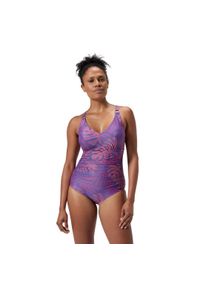 Strój kąpielowy jednoczęściowy damski na basen Speedo Shaping V Neck. Kolor: fioletowy