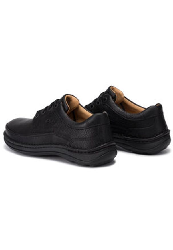 Clarks Półbuty Nature Three 203390087 Czarny. Kolor: czarny. Materiał: skóra