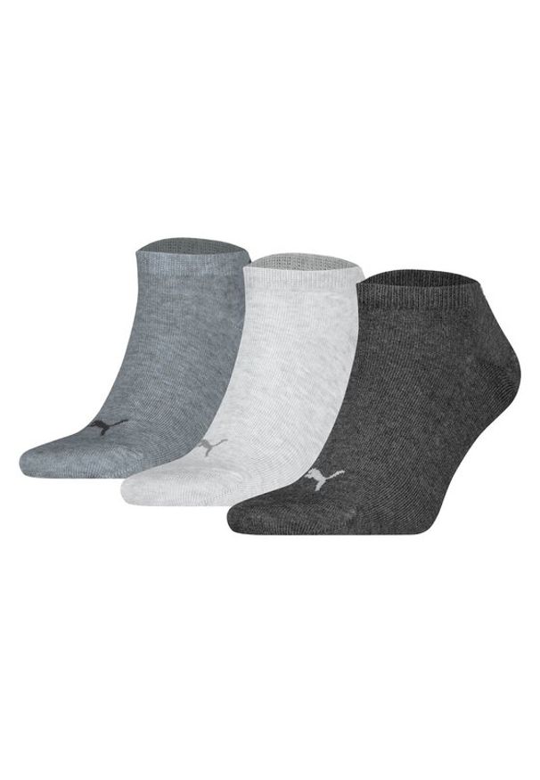Puma Zestaw 3 par niskich skarpet unisex 938624 Szary. Kolor: szary. Materiał: bawełna, materiał