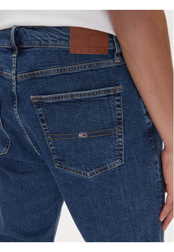 Tommy Jeans Szorty jeansowe Ryan DM0DM21851 Niebieski Slim Fit. Kolor: niebieski. Materiał: bawełna