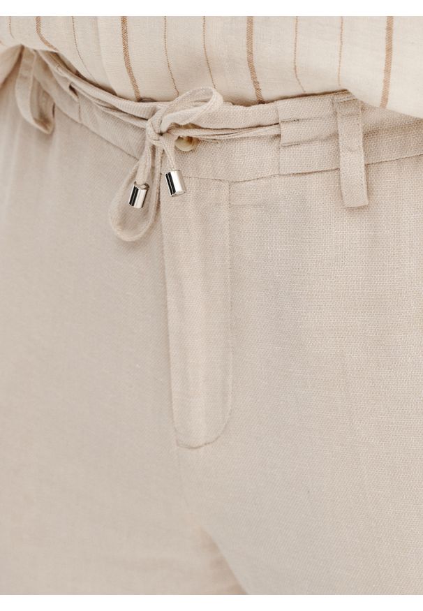 Pako Lorente - PAKO LORENTE - Lniane spodnie męskie. Materiał: len. Wzór: gładki. Sezon: wiosna