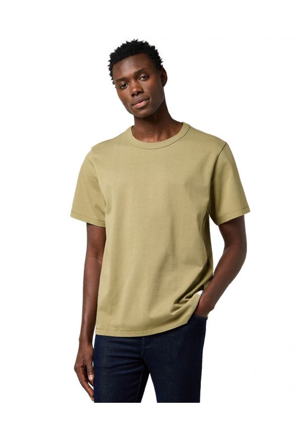Wrangler - MĘSKA KOSZULKA WRANGLER SS SOLID TEE ALOE 112371504