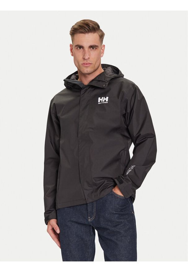 Helly Hansen Kurtka przeciwdeszczowa Seven 62047 Czarny Regular Fit. Kolor: czarny. Materiał: syntetyk