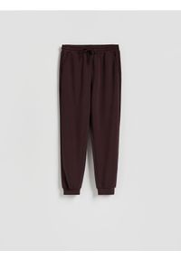 Reserved - Dresowe joggery - ciemnofioletowy. Kolor: fioletowy. Materiał: dresówka