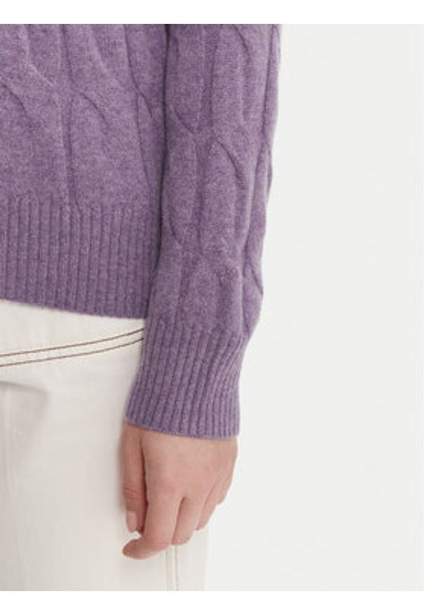 TOMMY HILFIGER - Tommy Hilfiger Sweter WW0WW43586 Fioletowy Regular Fit. Kolor: fioletowy. Materiał: wełna