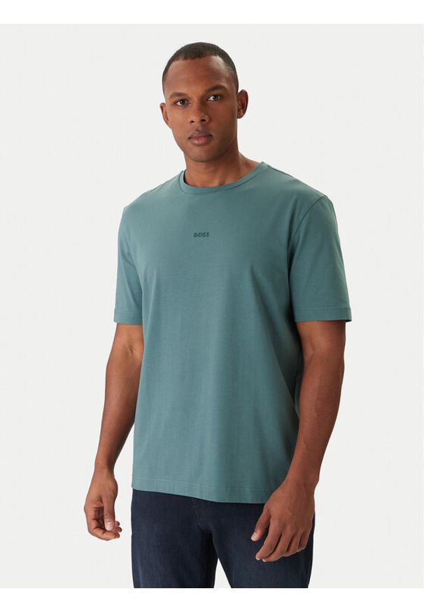 BOSS T-Shirt Tchup 50473278 Zielony Relaxed Fit. Kolor: zielony. Materiał: bawełna