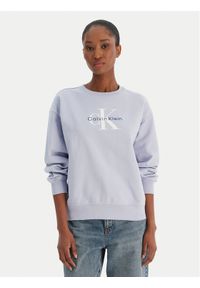 Calvin Klein Jeans Bluza Monologo LV047B234G Fioletowy Regular Fit. Kolor: fioletowy. Materiał: bawełna #1
