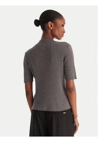 ACCESS FASHION Sweter 54-8046 Szary Slim Fit. Kolor: szary. Materiał: syntetyk