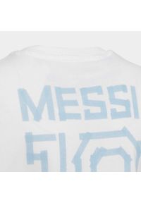 Koszulka sportowa dla dzieci Adidas Messi Tee. Kolor: biały. Materiał: bawełna