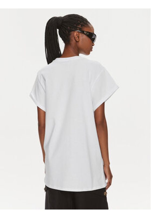 Pinko T-Shirt 103138 A1P7 Biały Relaxed Fit. Kolor: biały. Materiał: bawełna
