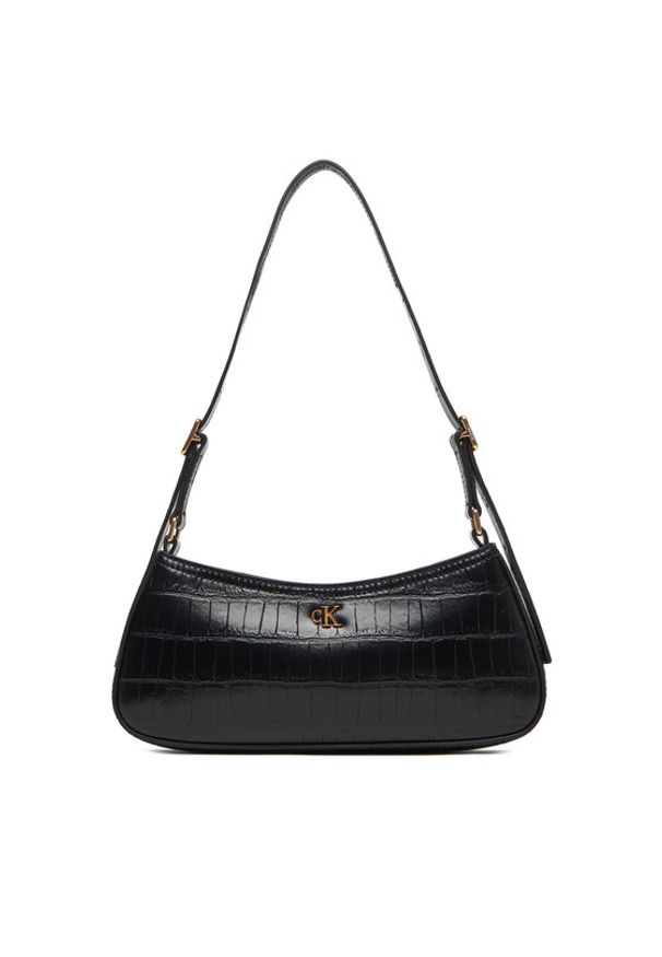 Calvin Klein Torebka LV04F3283G Czarny. Kolor: czarny. Materiał: skórzane
