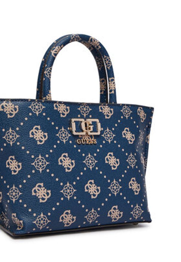 Guess Torebka Emelie Logo Mini HWGP99 28750 Granatowy. Kolor: niebieski. Materiał: skórzane
